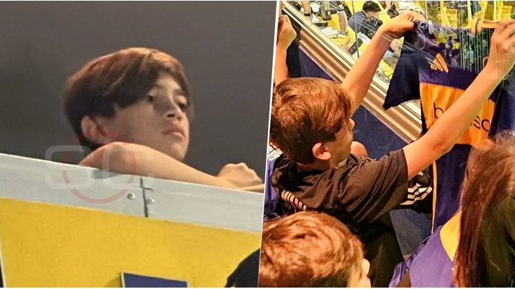 Thiago Messi estuvo presente en La Bombonera.