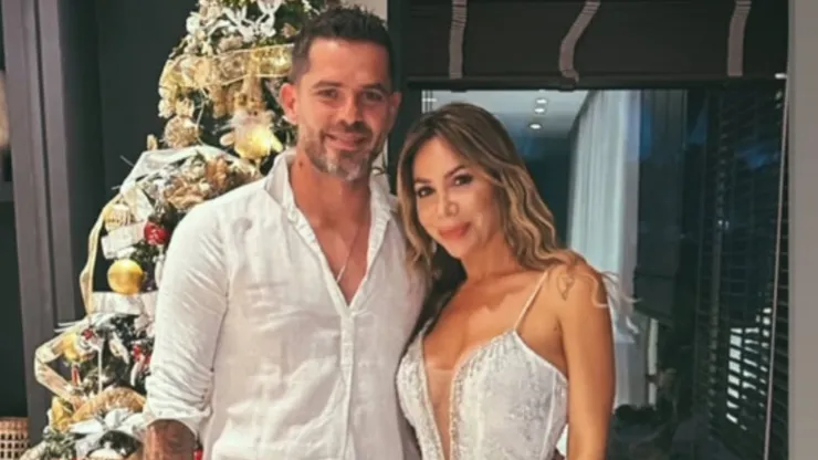 Fernando Gago junto a su pareja Verónica Lafitte.