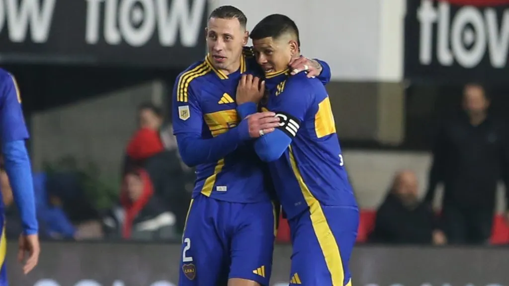 Lema, Rojo y Di Lollo, los únicos centrales que tiene Gago para la pretemporada. (Getty)