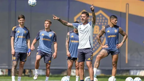 La primera actividad de Gago al plantel de Boca en el 2025.