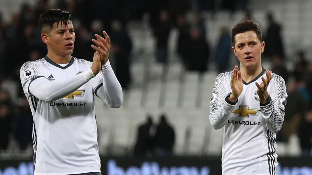 Rojo y Ander Herrera jugaron varios años juntos en el Manchester United. (Getty)