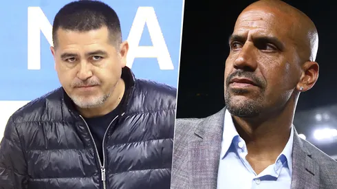 Juan Román Riquelme y Sebastián Verón