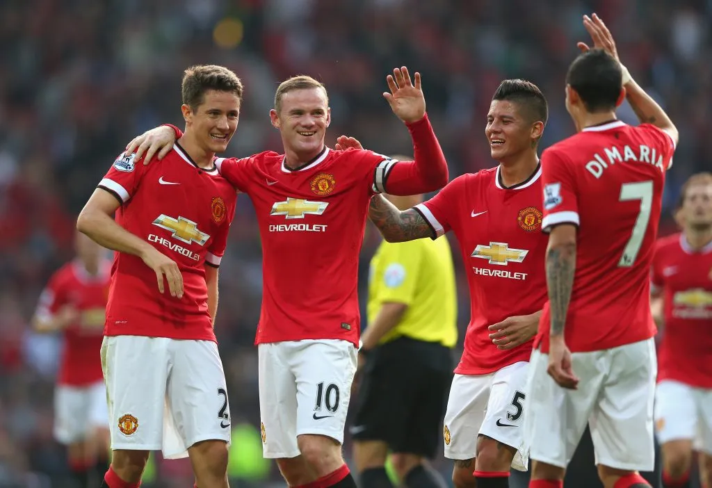 Ander Herrera (izquierda) compartió mucho tiempo en el Manchester United con Rojo. (Getty Images)