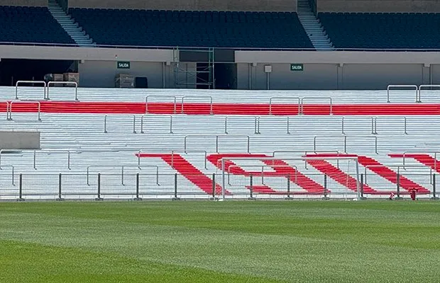 Tablero LED 360º que estará en el Monumental (Foto subida por el periodista @GermanBalcarce en “X”)