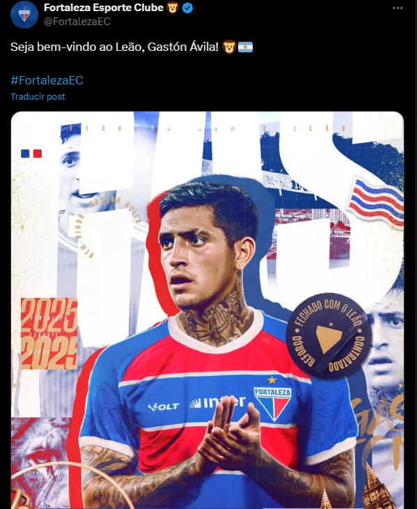 La bienvenida de Fortaleza a Gastón Ávila. (Captura)