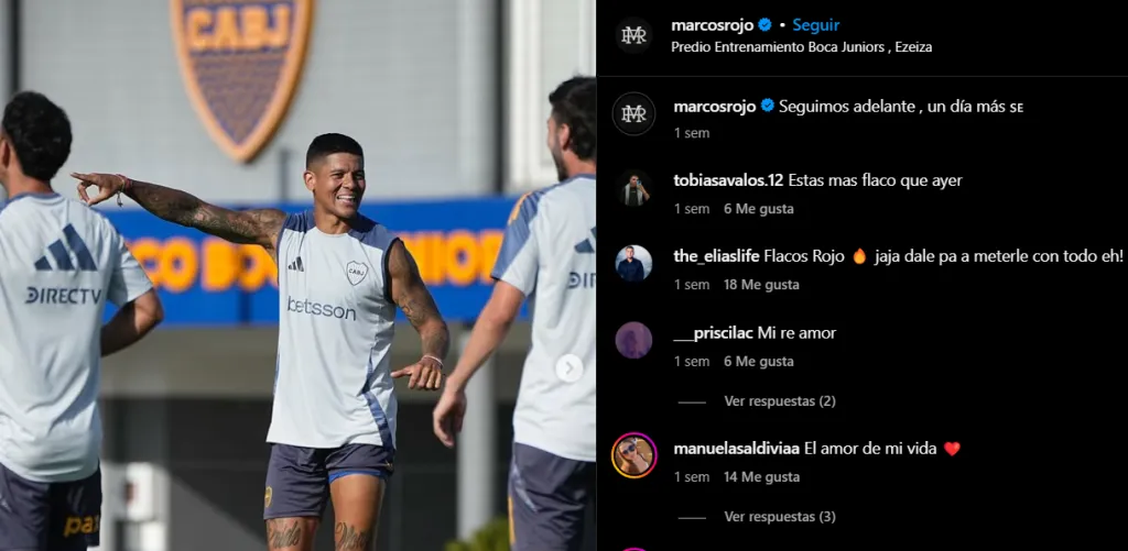 La última publicación de Marcos Rojo en Instagram.