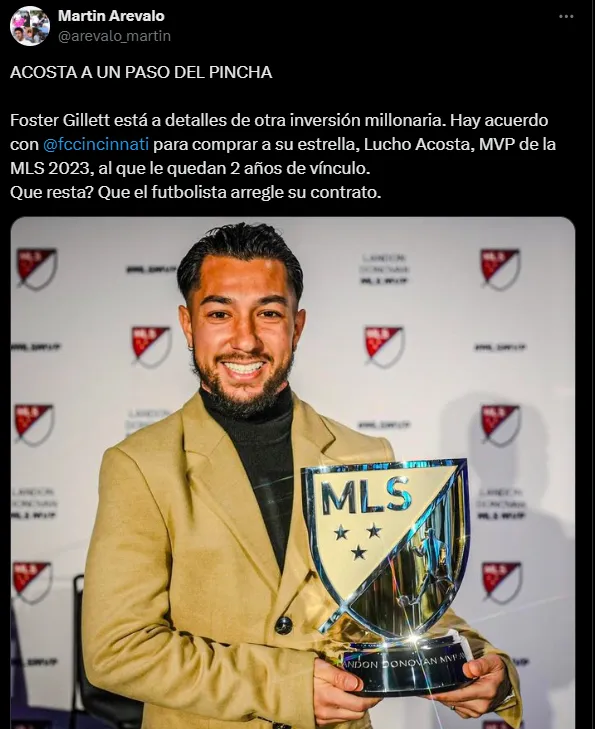 Luciano Acosta, a un paso de ir a Estudiantes. (Captura)