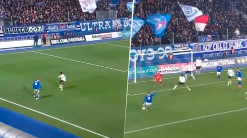 Valentín Barco debutó en Racing de Estrasburgo.