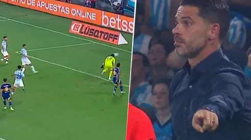 El entrenador advirtió a los jugadores de Boca minutos antes del primer gol de Racing.