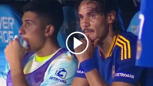 El enojo de Edinson Cavani tras salir reemplazado ante Racing