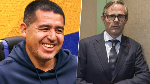 Juan Román Riquelme y Foster Gillett.