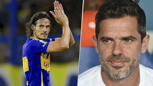 Edinson Cavani y Fernando Gago