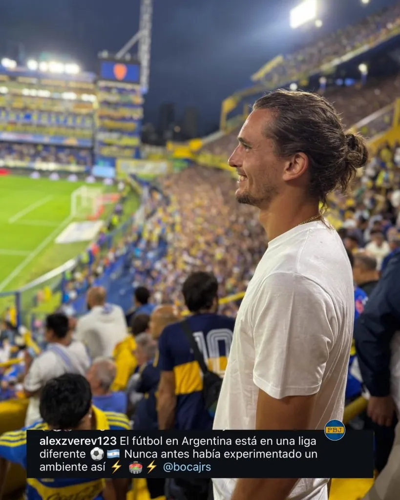 La frase de Alexander Zverev sobre La Bombonera.