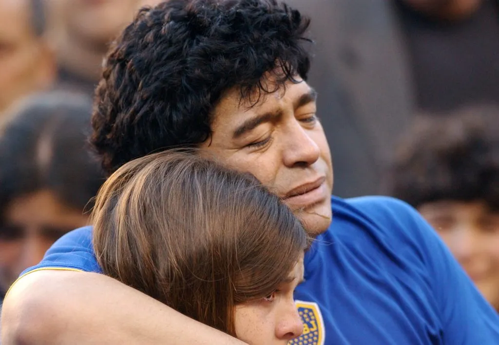 Diego Armando Maradona, en su partido despedida en La Bombonera. (Getty)
