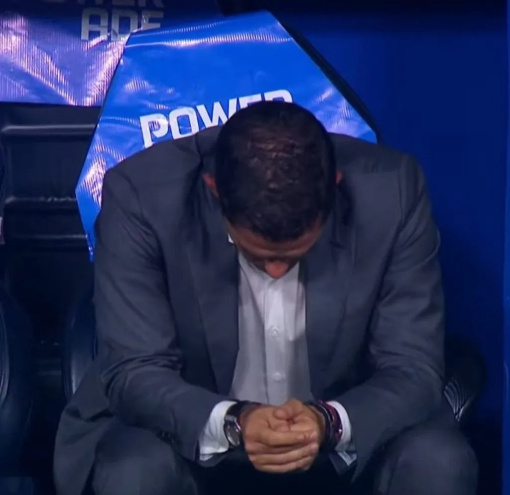 Gago durante la definición por penales. Foto: captura de TV.