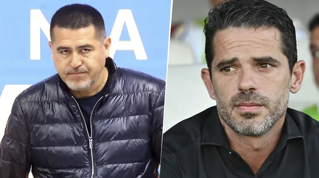 Juan Román Riquelme y Fernando Gago (Getty Images)