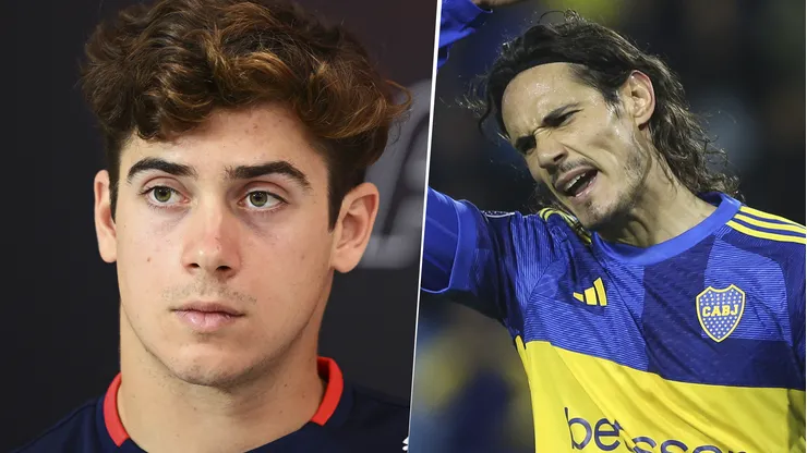 El palito de Franco Colapinto a Edinson Cavani