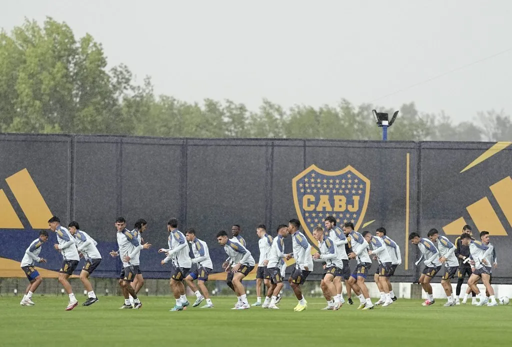 El entrenamiento en el Predio de Ezeiza. (Prensa Boca)