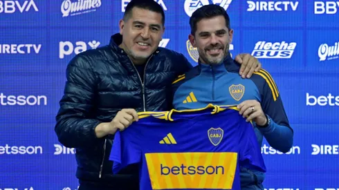 Riquelme presentó a Gago en Boca en octubre de 2024.