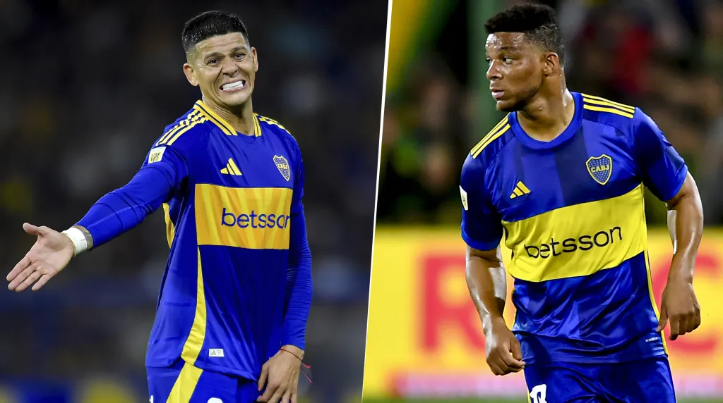 Marcos Rojo y Fabra en Boca (Getty Images)