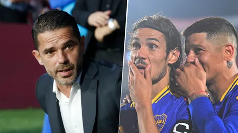 Cavani y Rojo participaron de una actividad junto a Gago.