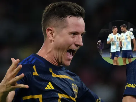 VIDEO | La charla entre Ander Herrera y Milton Giménez que terminó en gol de Boca