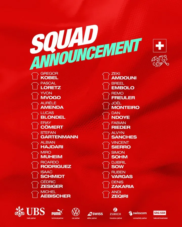 Blondel fue citado por la Selección de Suiza (@nati_sfv_asf)