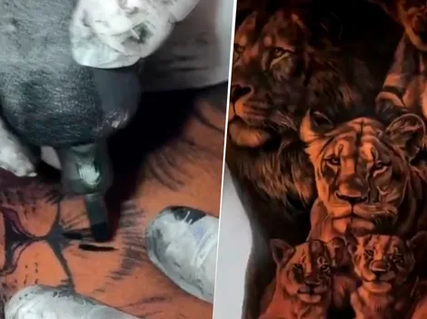 Quién es el referente de Boca que tiene una familia de leones tatuada en la espalda