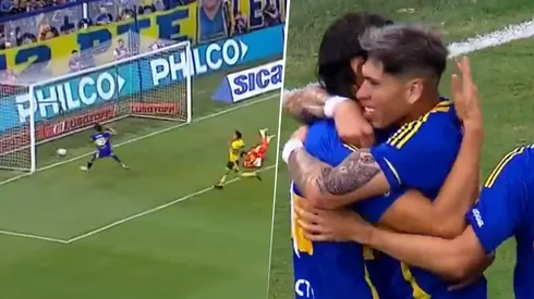 El uruguayo marcó el primer gol de Boca ante Defensa y Justicia.