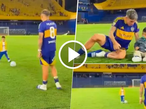 El emotivo video de Palacios con sus hijos en La Bombonera: "Algún día se van a dar cuenta"