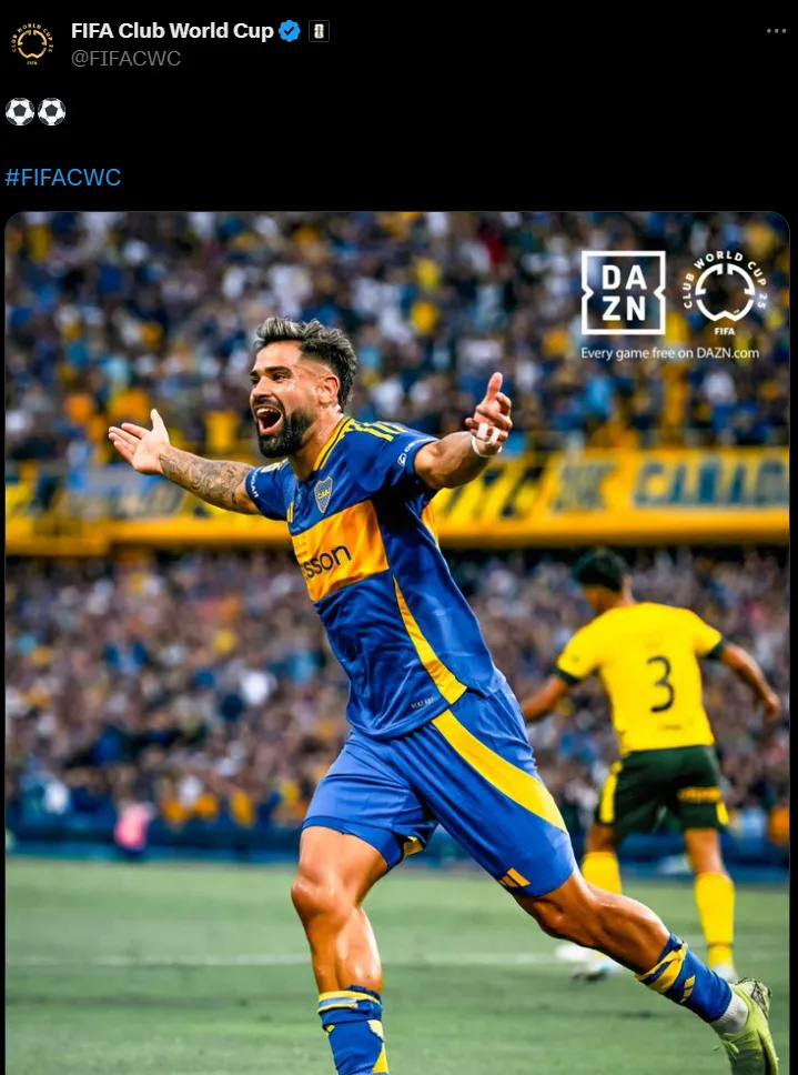 La publicación de la cuenta oficial del Mundial de Clubes.