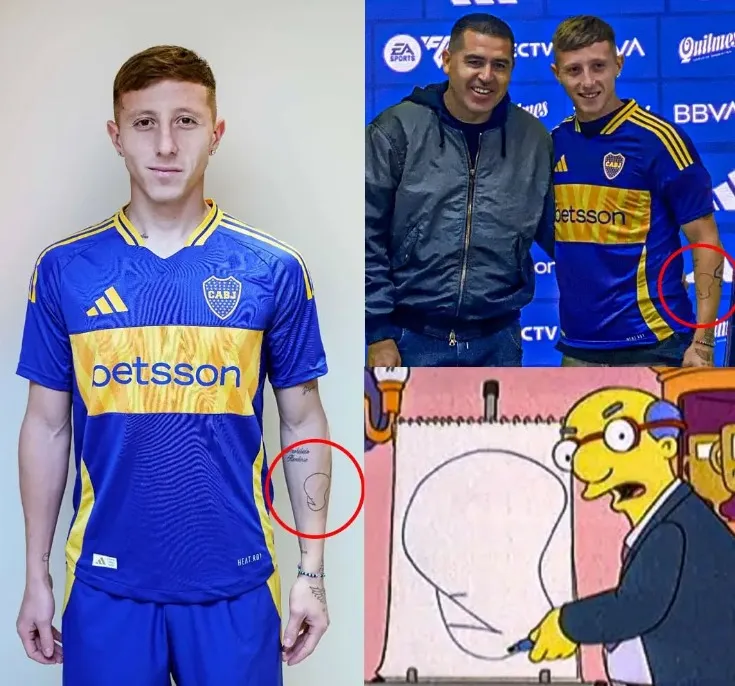 El tatuaje de Barinaga que hace alusión a los Simpsons.