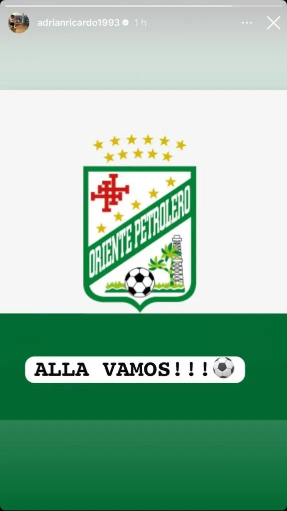 La historia de Centurión anunciando su nuevo equipo. (Instagram)