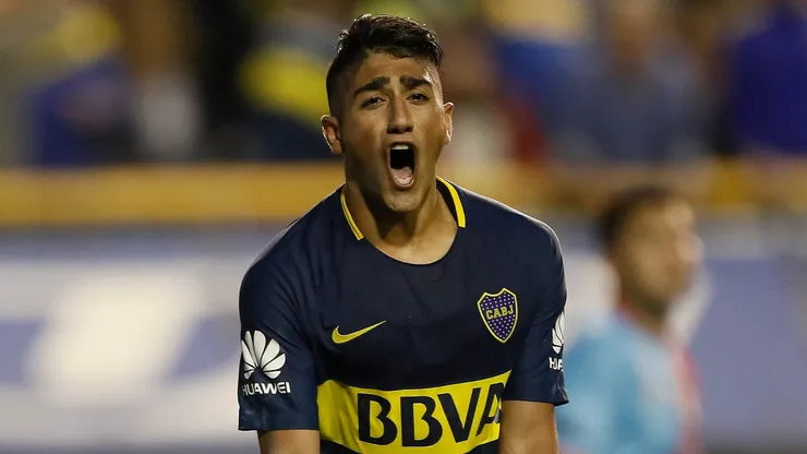 Guido Vadalá festejando su único gol oficial en Boca. Foto: Boca Oficial.