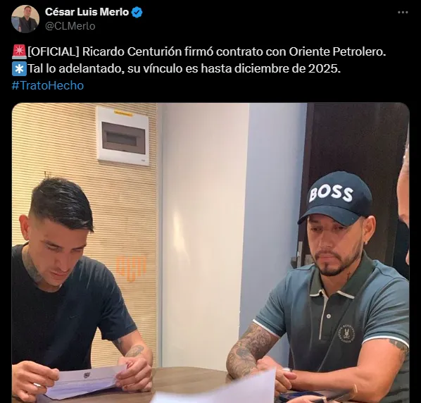 Ricardo Centurión es jugador de Oriente Petrolero. (Captura)