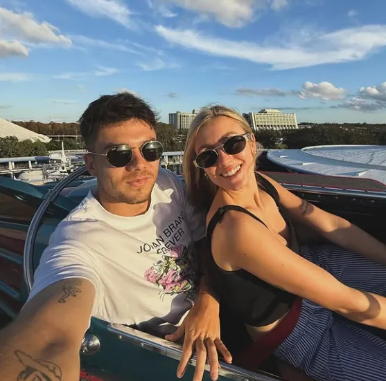 Morena Beltrán junto a Lucas Blondel. (morenabeltran10)