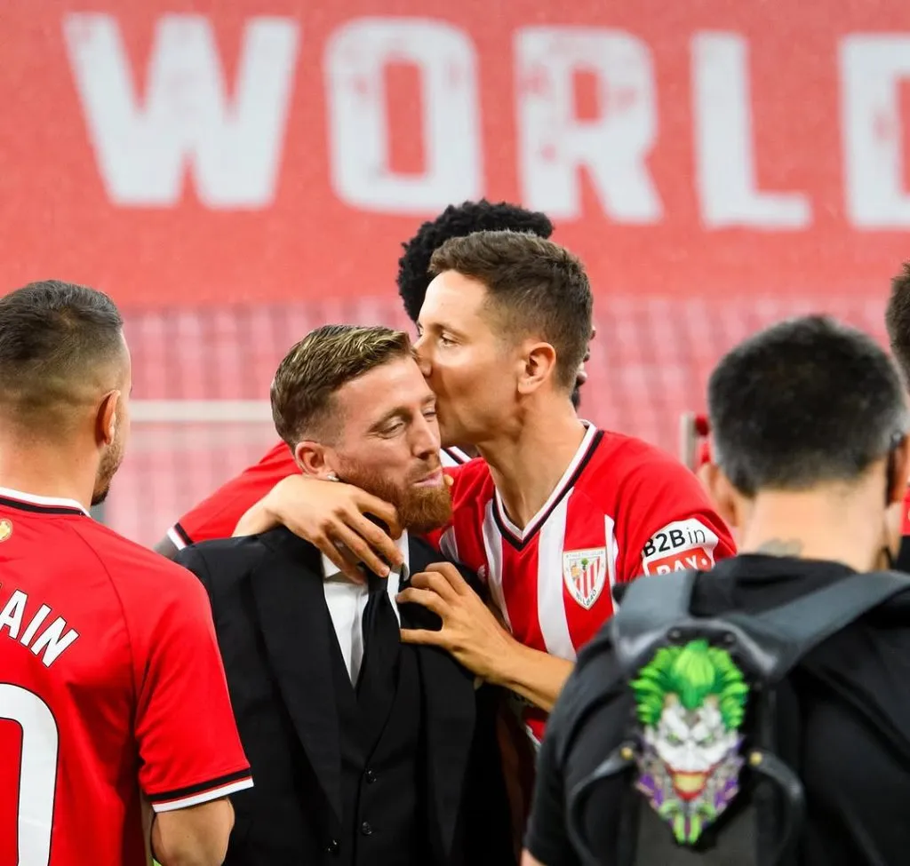 Muniaín y Herrera fueron compañeros en Athletic Bilbao. (Instagram)