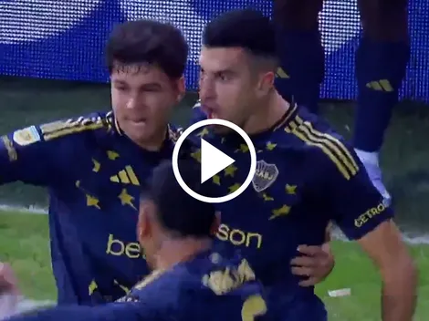 VIDEO | El gol de Battaglia para Boca, tras el polémico anulado a Cavani