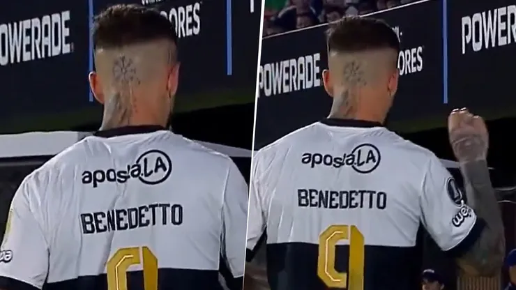 Benedetto le hizo polémicos gestos a la hinchada de Olimpia.