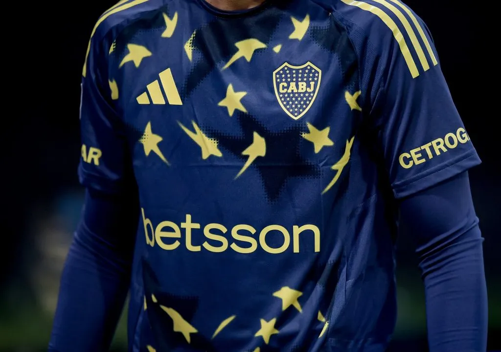 El sponsor de Betsson en la camiseta de Boca (Getty Images)