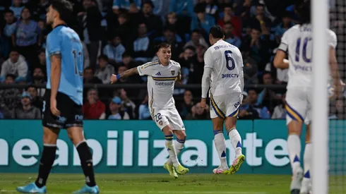 El festejo de gol en Alberdi.