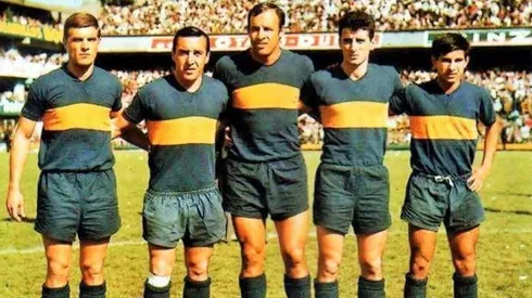José Luis Luna, Norberto Menéndez, Alfredo Hugo Rojas, Alberto Mario González y Victor Hugo Romero en Boca en 1966