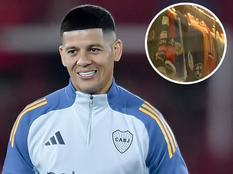 Marcos Rojo mostró su museo personal: por qué guarda una botella de champagne entre sus recuerdos