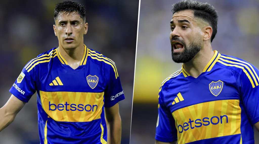 Miguel Merentiel y Milton Giménez en Boca (Getty Images)