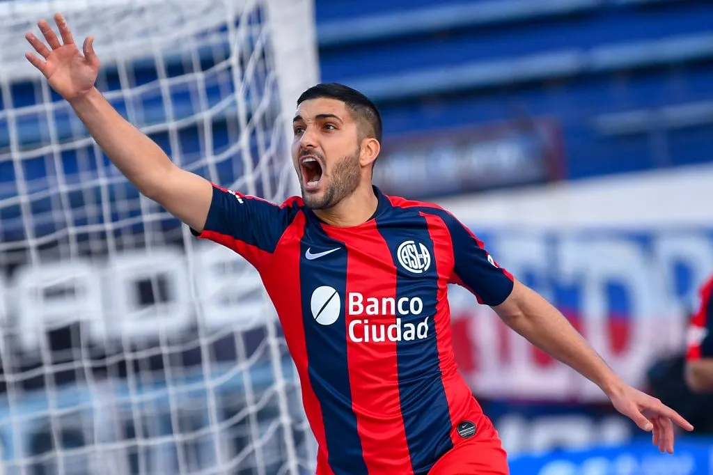 Nicolás Blandi en San Lorenzo (Getty Images)