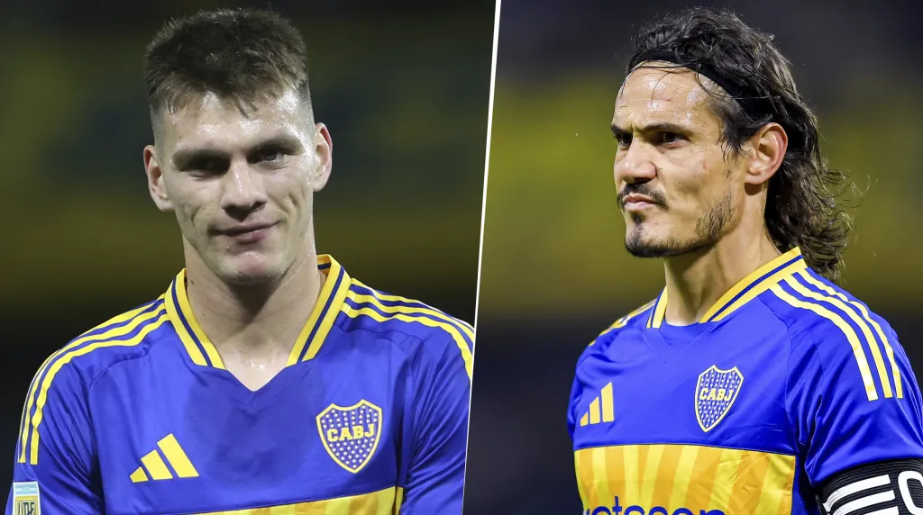Kevin Zenón y Cavani en Boca (Getty Images)
