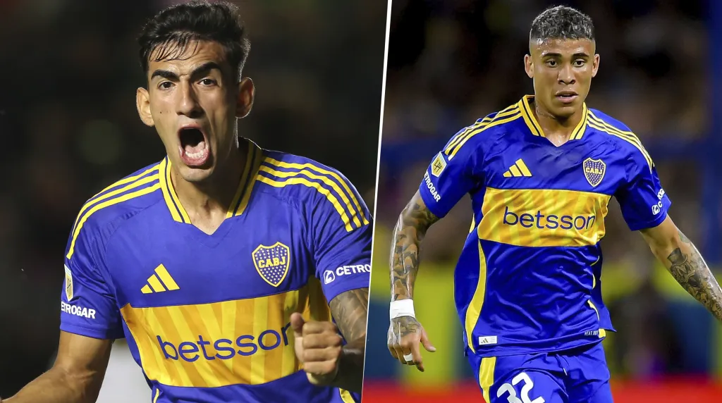 Lautaro Di Lollo y Ayrton Costa en Boca (Getty Images)