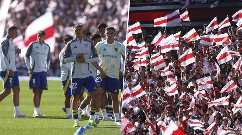 El gesto de Palacios a la hinchada de River y la insólita aparición del escudo de Boca en la pantalla del Monumental