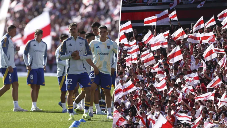 El gesto de Palacios a la hinchada de River y la insólita aparición del escudo de Boca en la pantalla del Monumental