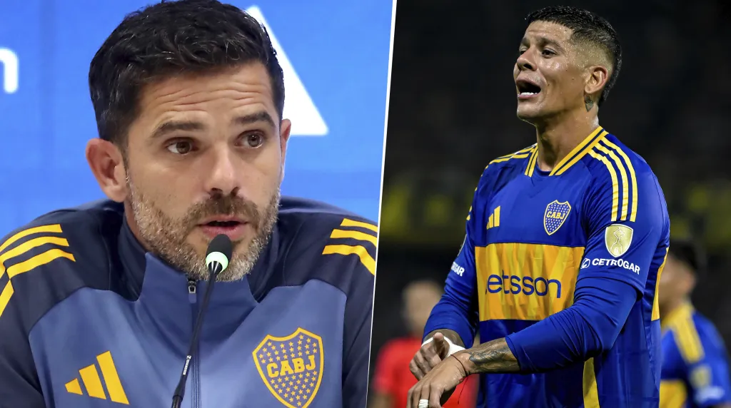 Fernando Gago y Marcos Rojo en Boca (Getty Images)